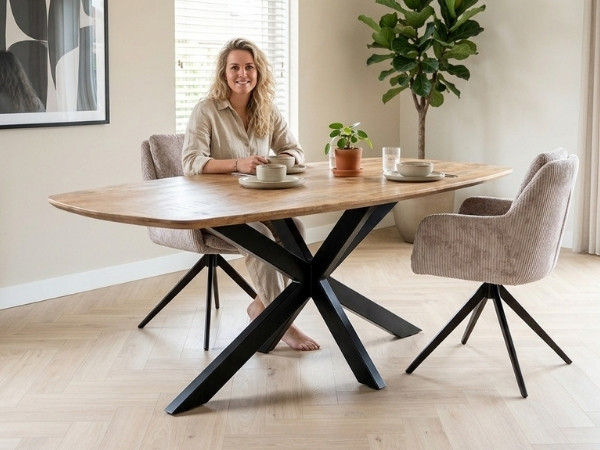 Deens ovale eettafels mangohout
