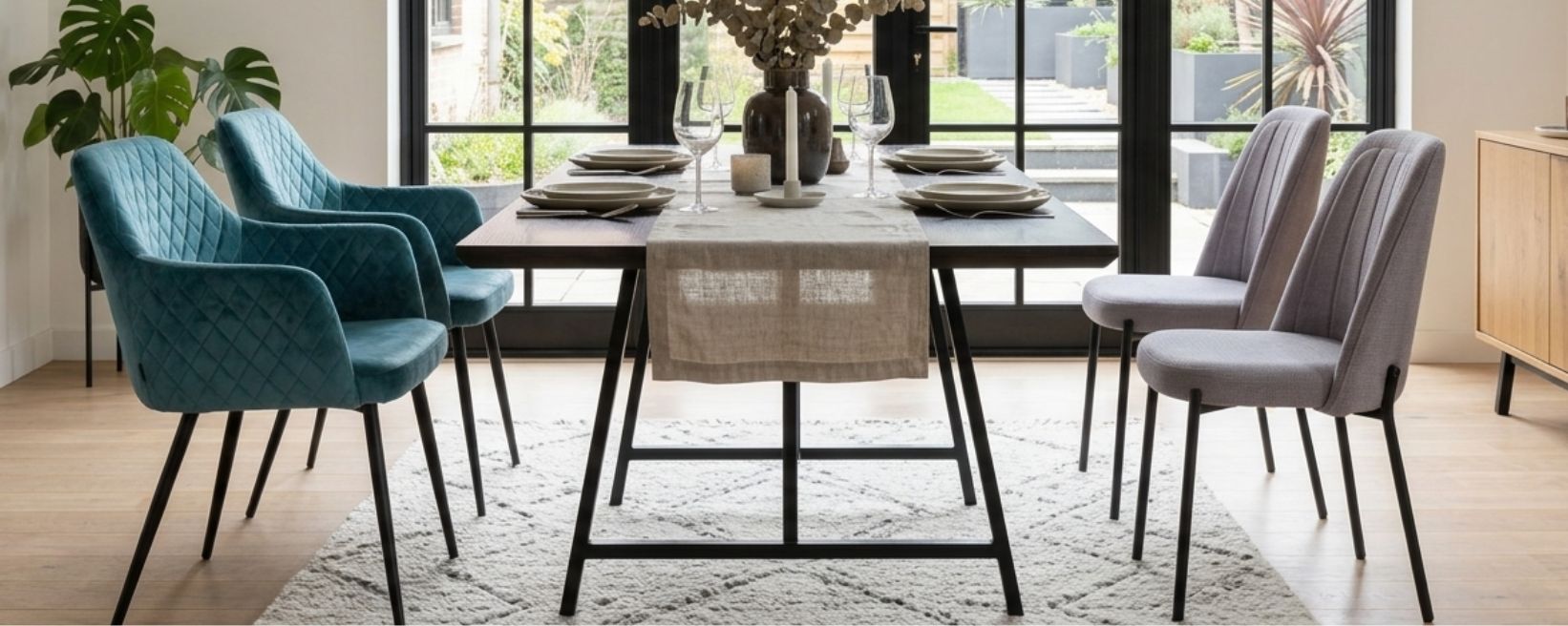 Eetkamerstoelen met armleuning en zonder armleuning